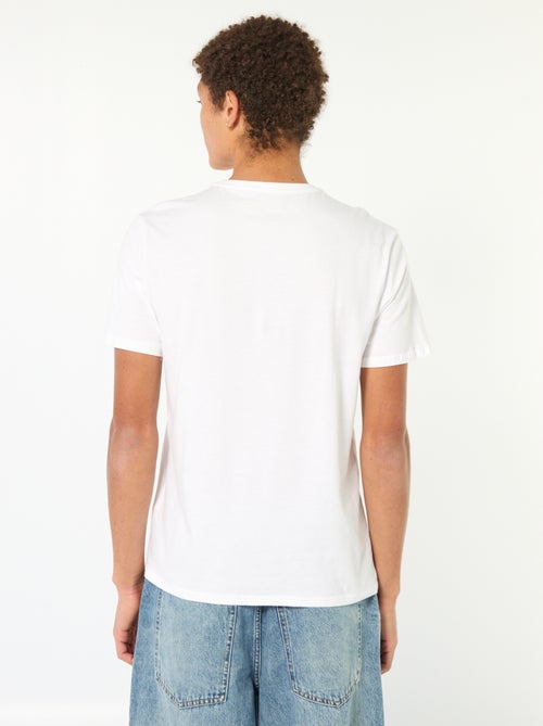 Effen, katoenen T-shirt met print - Kiabi