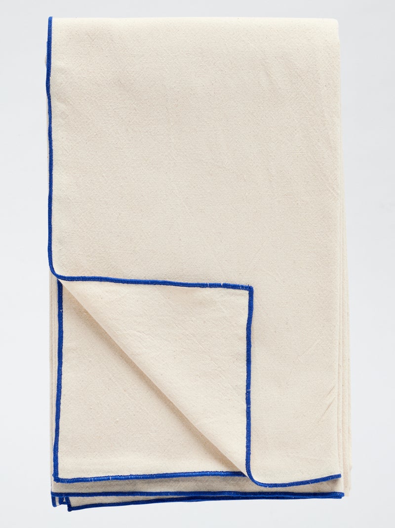 Effen katoenen tafelkleed BLAUW - Kiabi