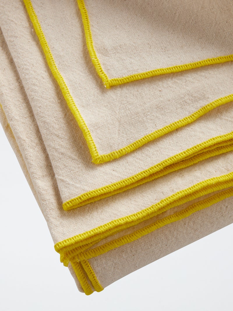 Effen katoenen tafelkleed GEEL - Kiabi