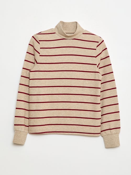 Effen, katoenen truitje met borduursel - Kiabi