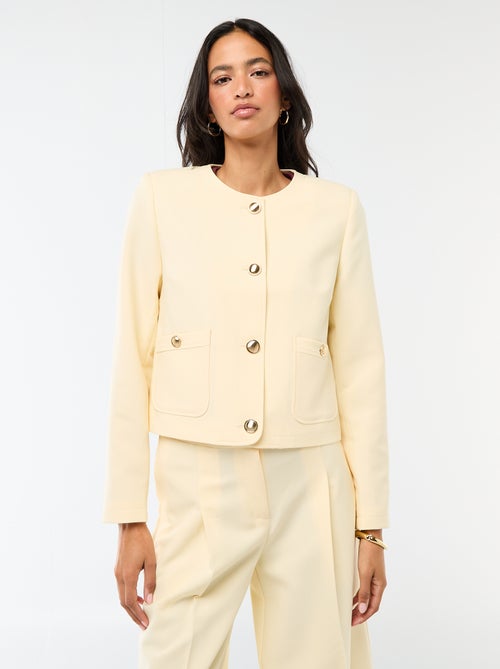 Effen kort ceremonievest - Kiabi