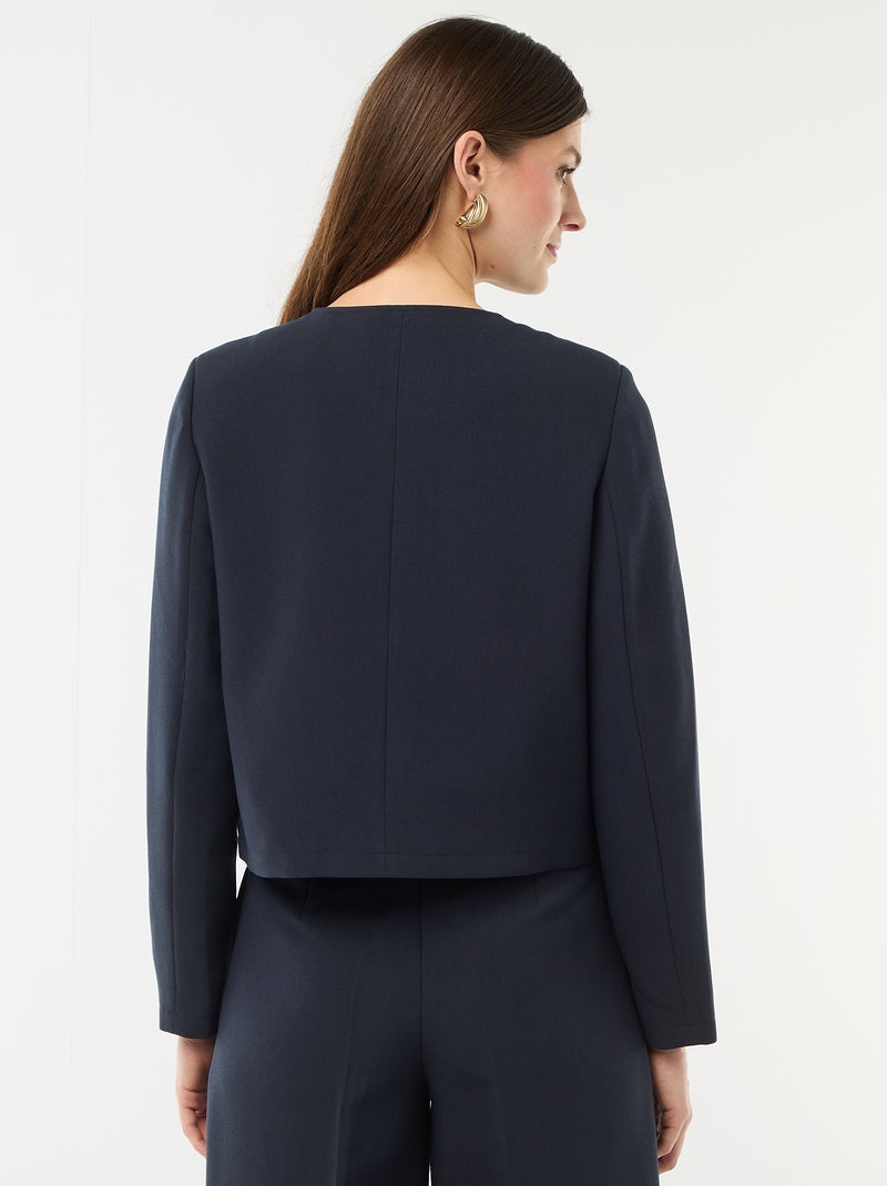 Effen kort ceremonievest Blauw - Kiabi