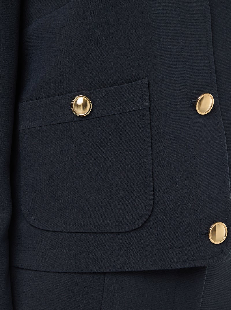 Effen kort ceremonievest Blauw - Kiabi