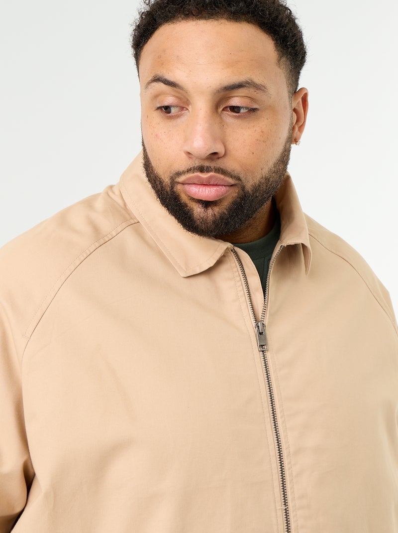 Effen korte blouson Biege - Kiabi