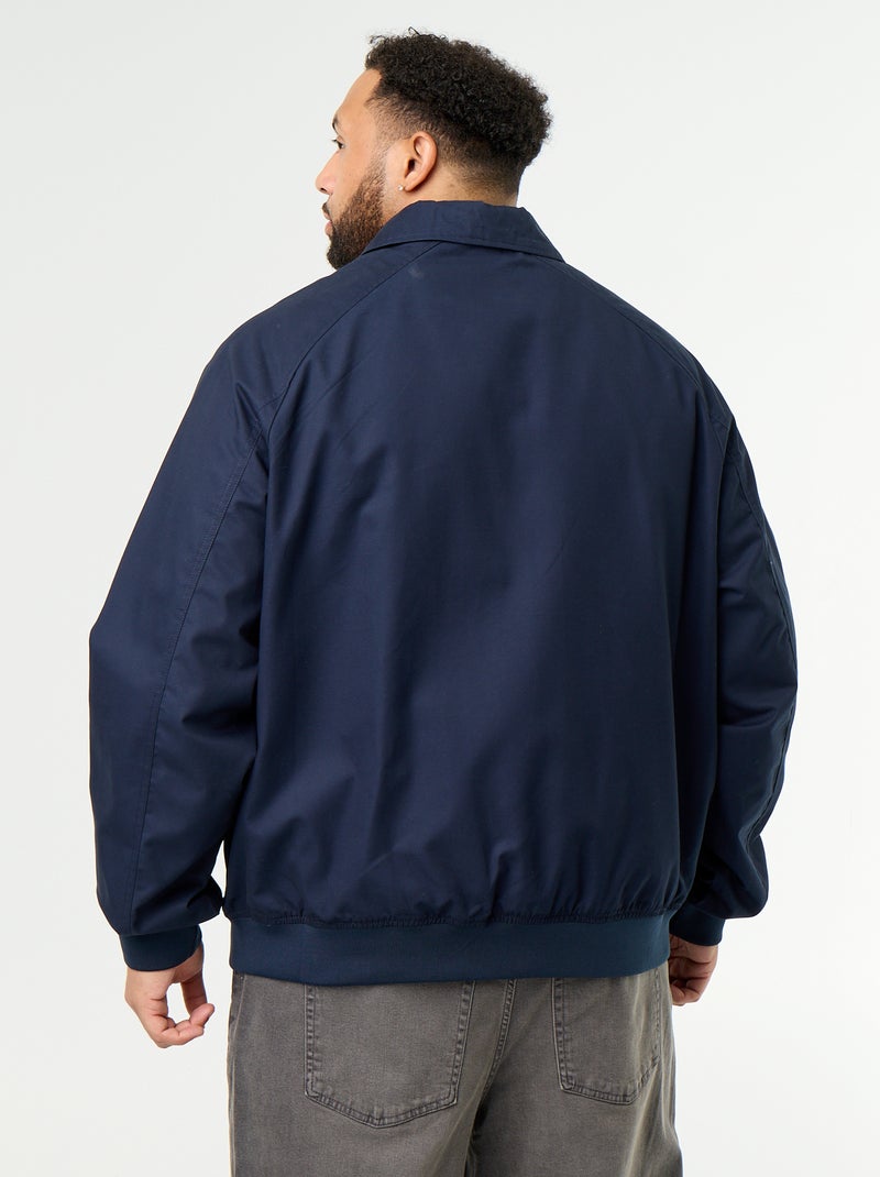 Effen korte blouson Blauw - Kiabi