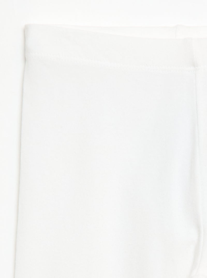 Effen korte legging Wit - Kiabi