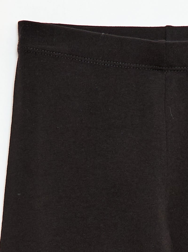 Effen korte legging Zwart - Kiabi