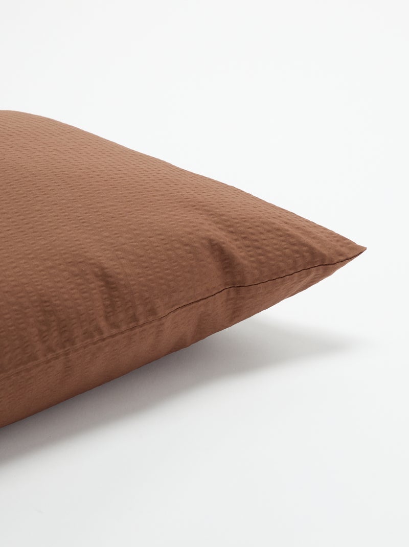 Effen kussensloop - 63 x 63 cm - KIABI Home Bruin - Kiabi