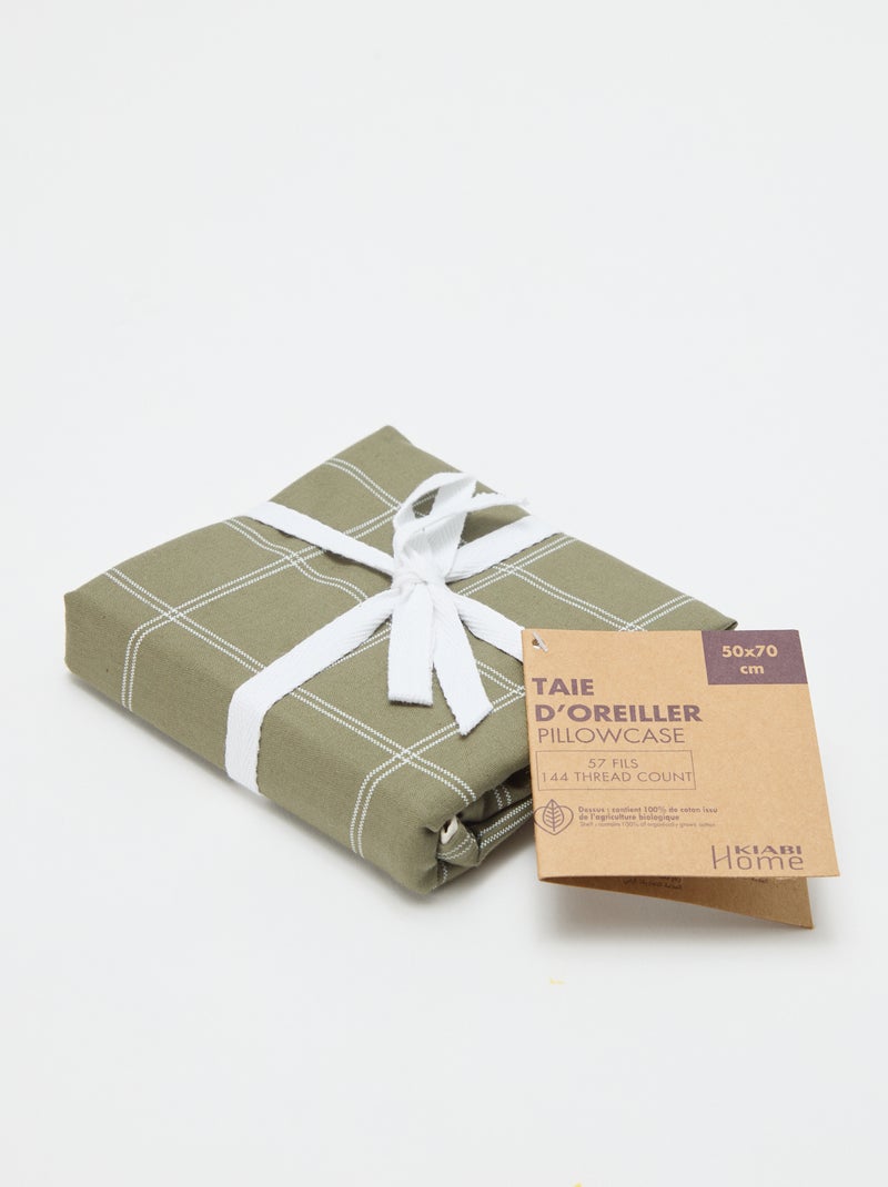 Effen kussensloop (50 x 70 cm) - Kiabi Home Geel - Kiabi