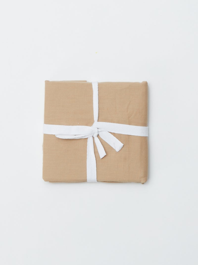 Effen kussensloop 63 x 63 cm - Kiabi Home BIEGE - Kiabi