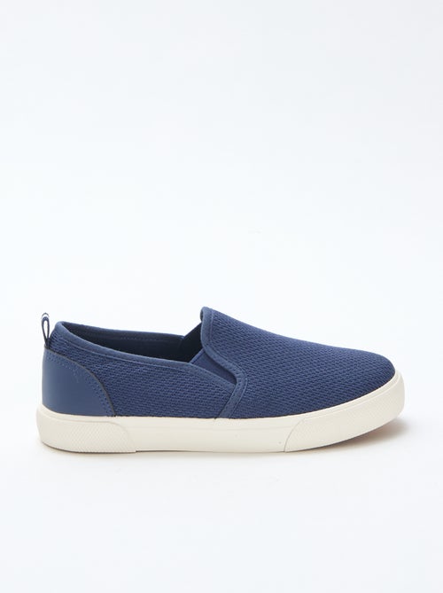 Effen lage sneakers van mesh | Slip-onmodel - Kiabi