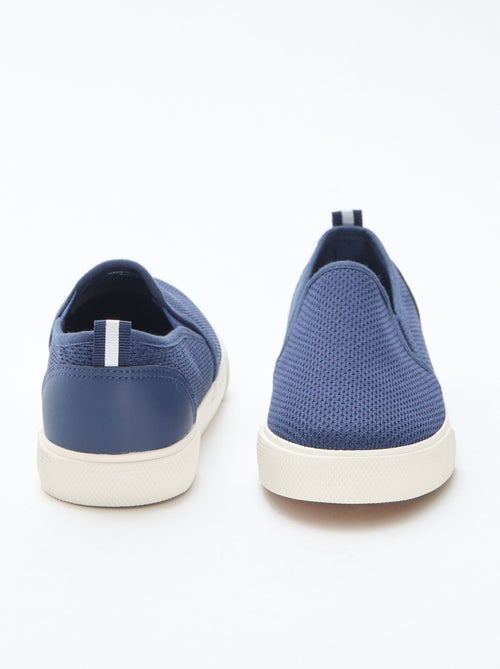 Effen lage sneakers van mesh | Slip-onmodel - Kiabi