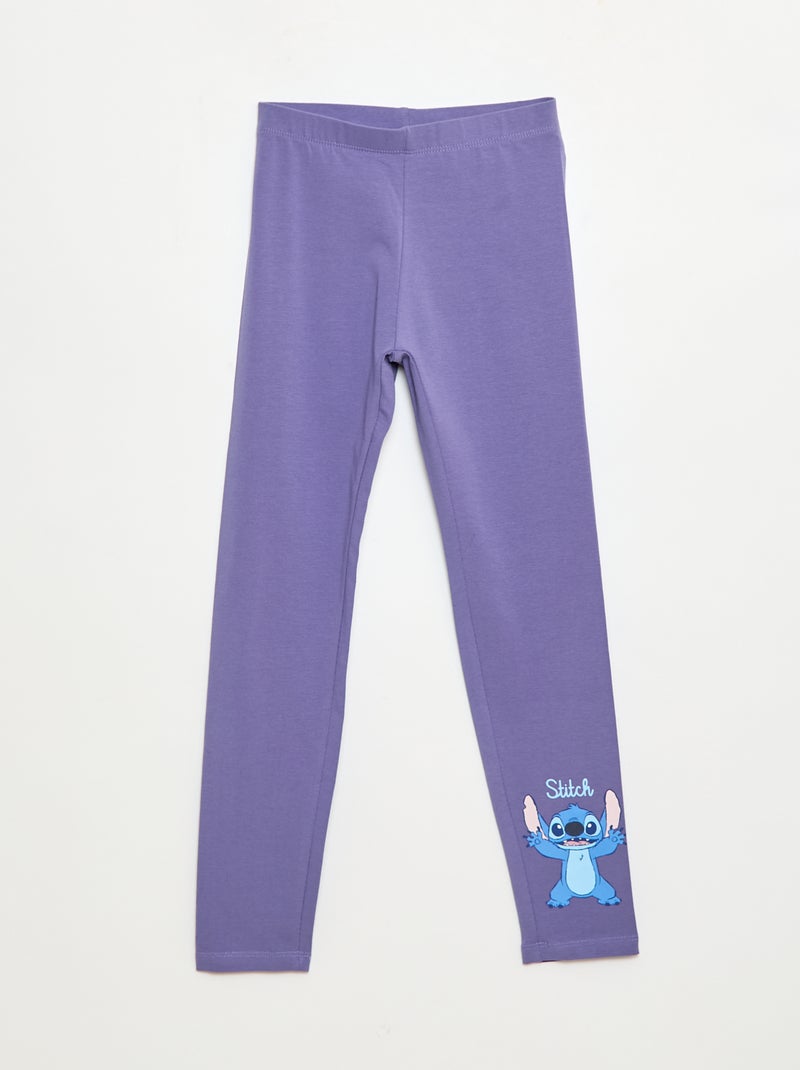 Effen legging 'Stitch' 'Disney' paars - Kiabi