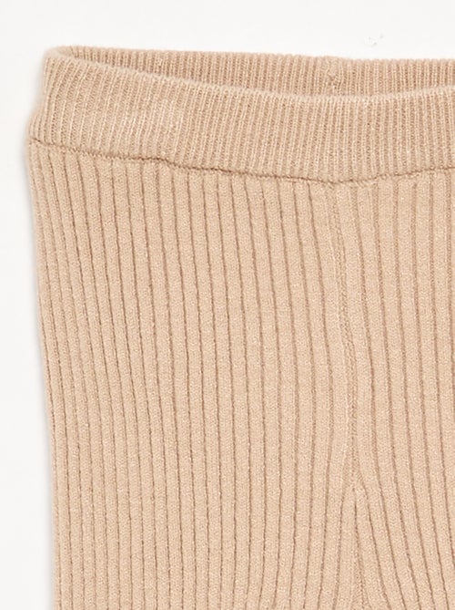 Effen legging van ribgebreide stof - Kiabi