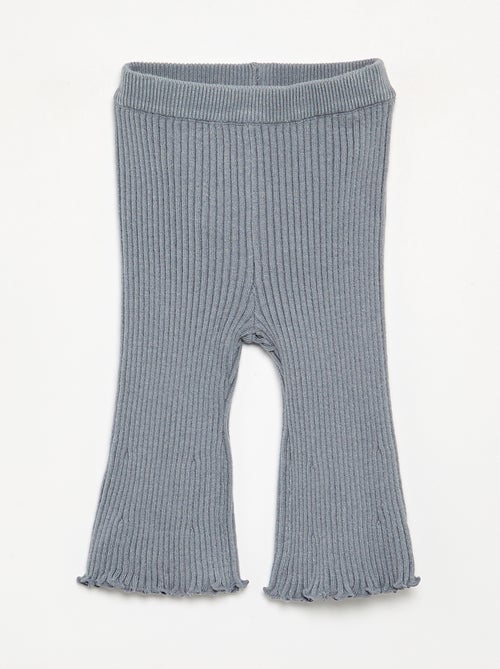 Effen legging van ribgebreide stof - Kiabi Effen legging van ribgebreide stof - Kiabi