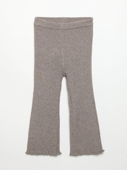 Effen legging van ribgebreide stof - Kiabi