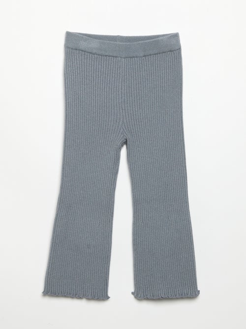 Effen legging van ribgebreide stof - Kiabi