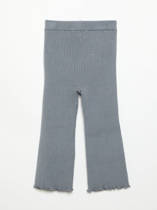 Effen legging van ribgebreide stof - Kiabi