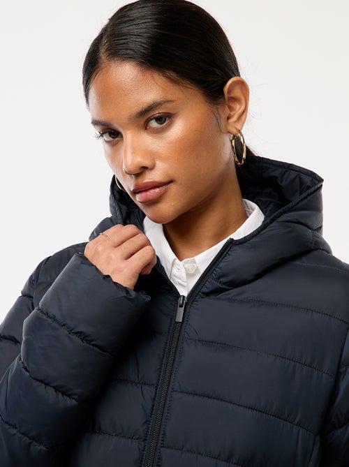 Effen licht donsjack met capuchon - Kiabi