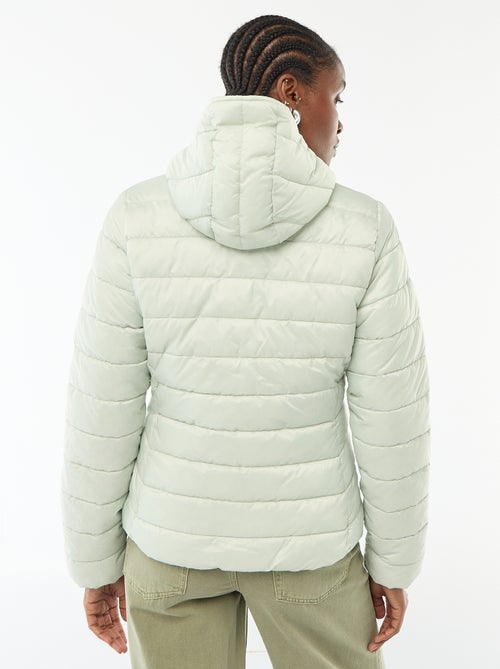 Effen licht donsjack met capuchon - Kiabi