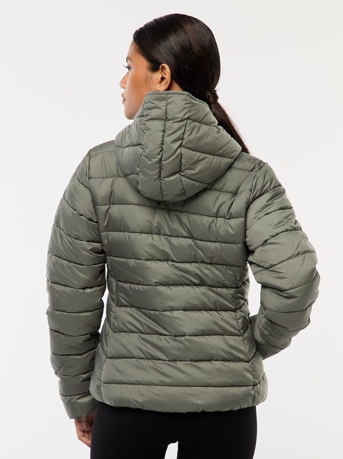 Effen licht donsjack met capuchon - Kiabi