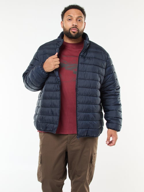 Effen licht donsjack met lange mouw en opstaande kraag - Kiabi