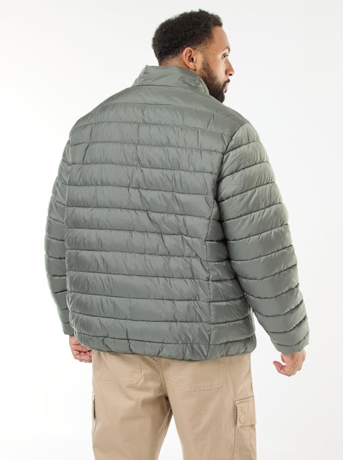 Effen licht donsjack met lange mouw en opstaande kraag - Kiabi