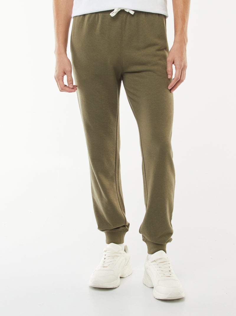 Effen lichte joggingbroek Kaki - Kiabi