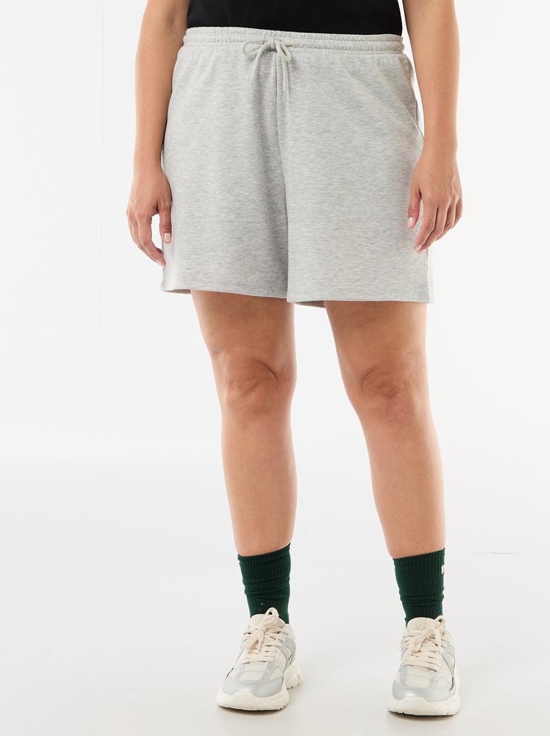 Effen lichtgewicht molton short Grijs - Kiabi
