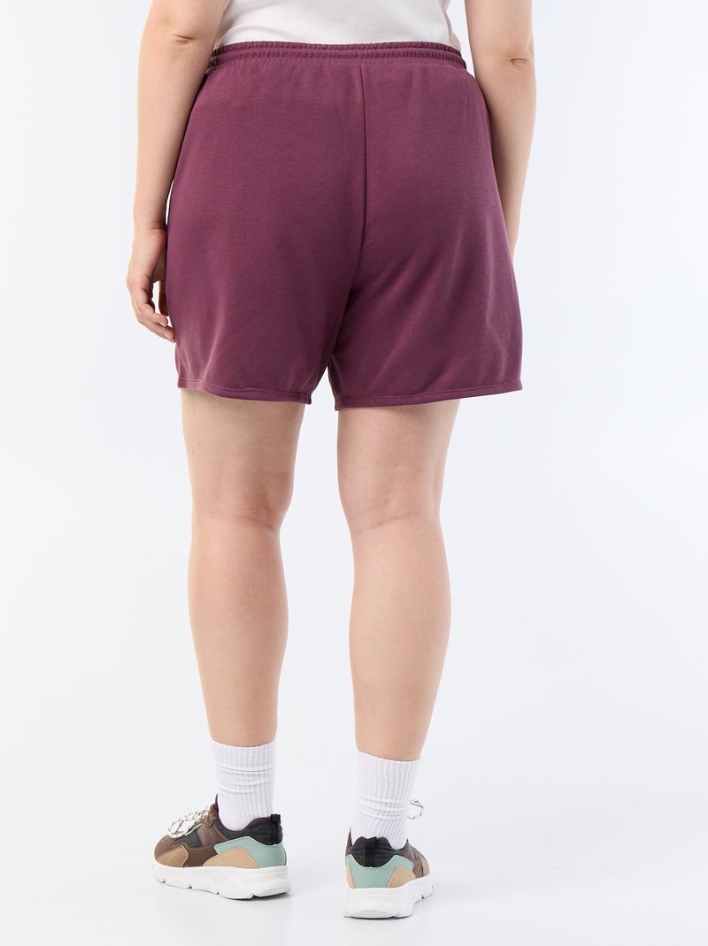 Effen lichtgewicht molton short Paars - Kiabi