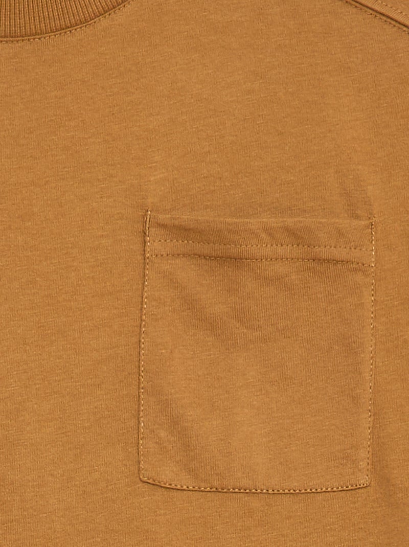Effen loose-fit T-shirt Biege - Kiabi