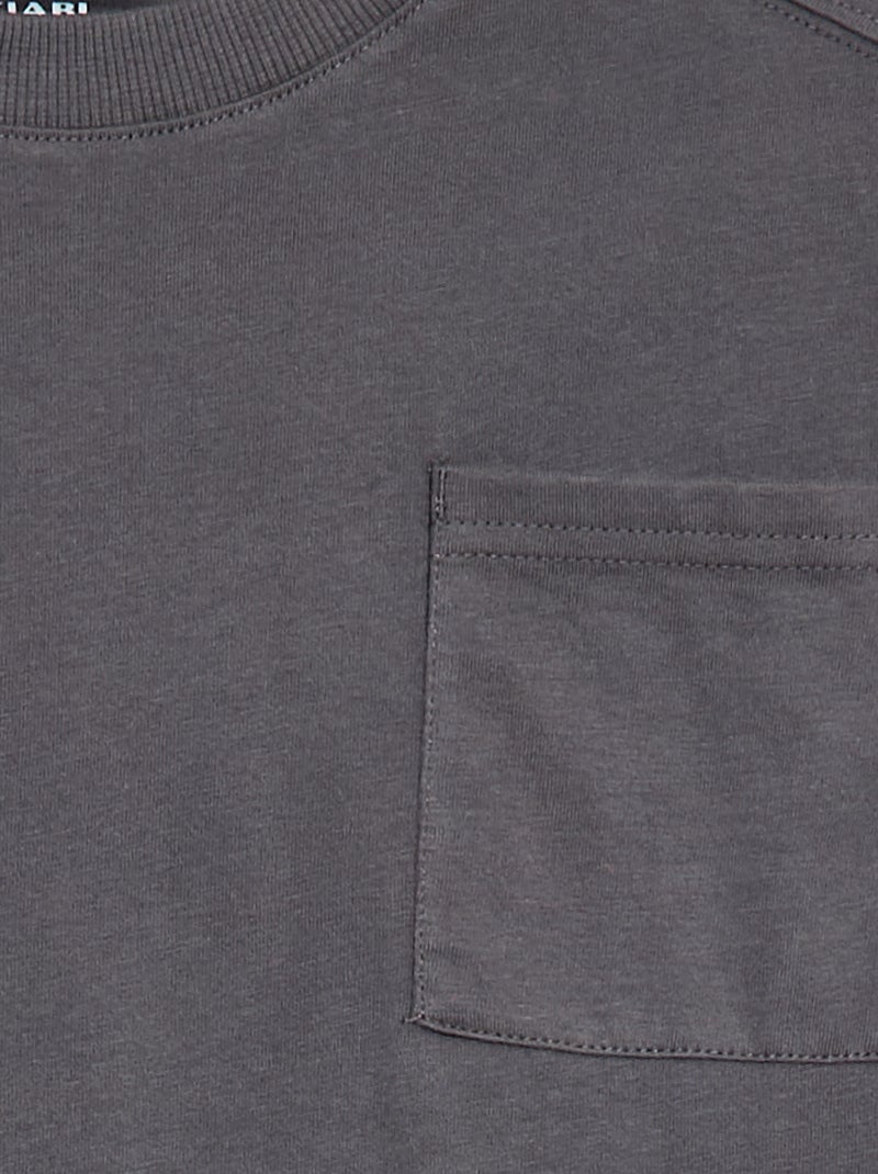 Effen loose-fit T-shirt Grijs - Kiabi