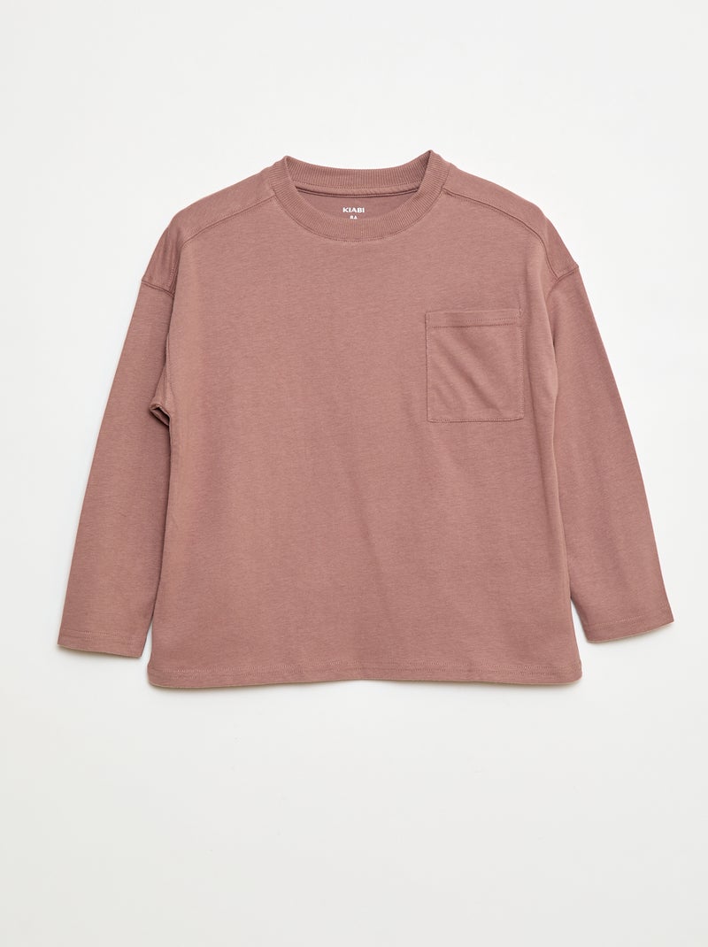 Effen loose-fit T-shirt Rose - Kiabi