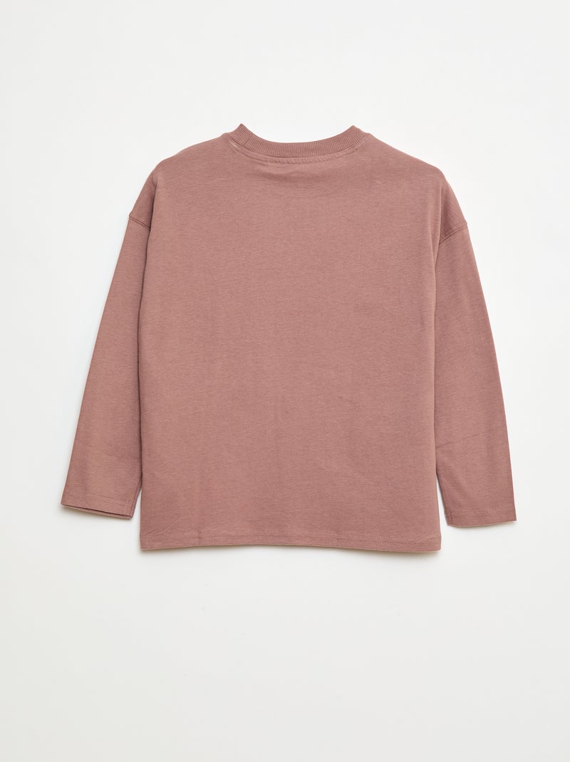Effen loose-fit T-shirt Rose - Kiabi