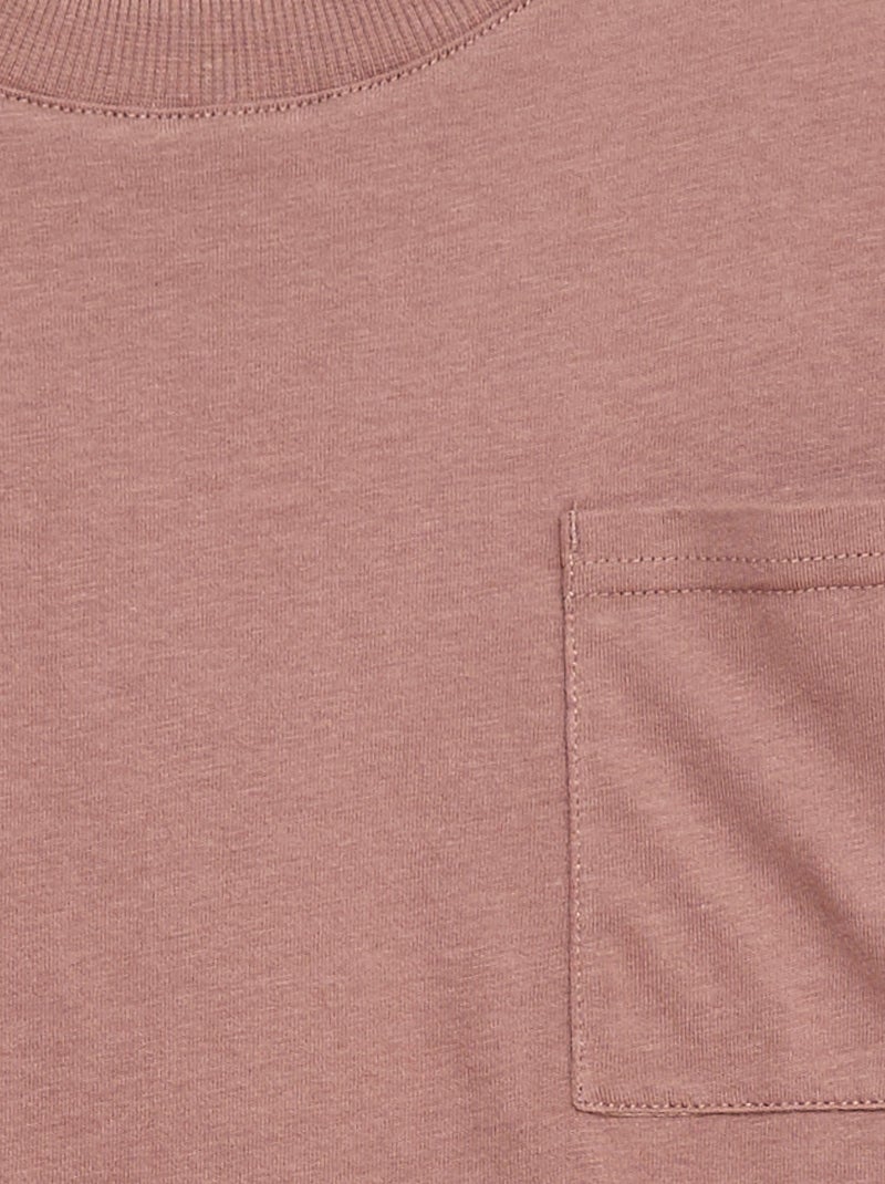 Effen loose-fit T-shirt Rose - Kiabi