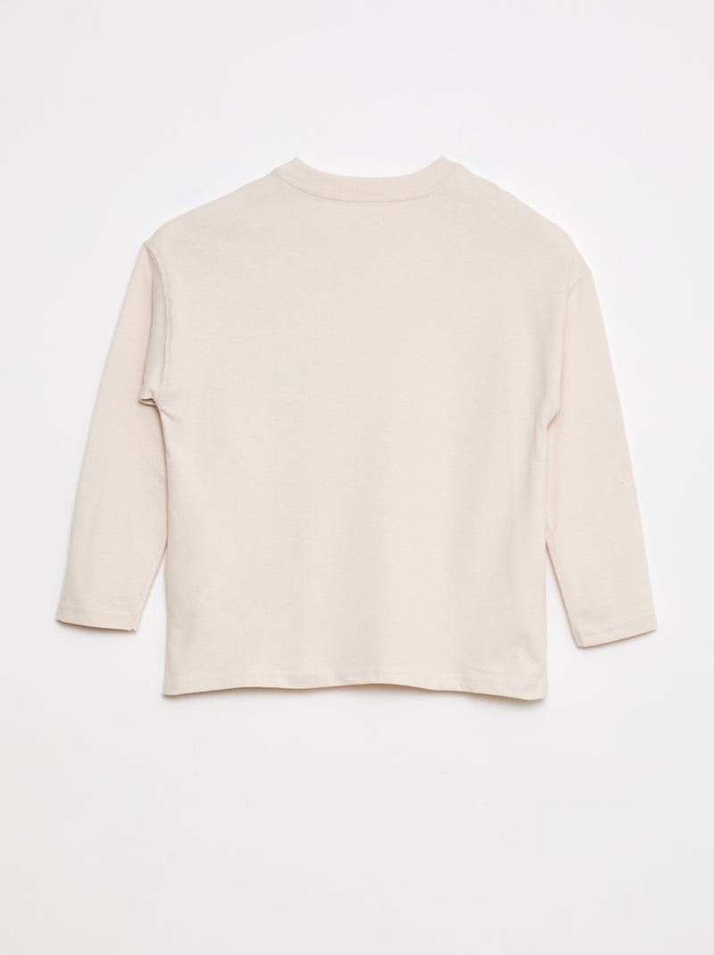 Effen loose-fit T-shirt Wit - Kiabi