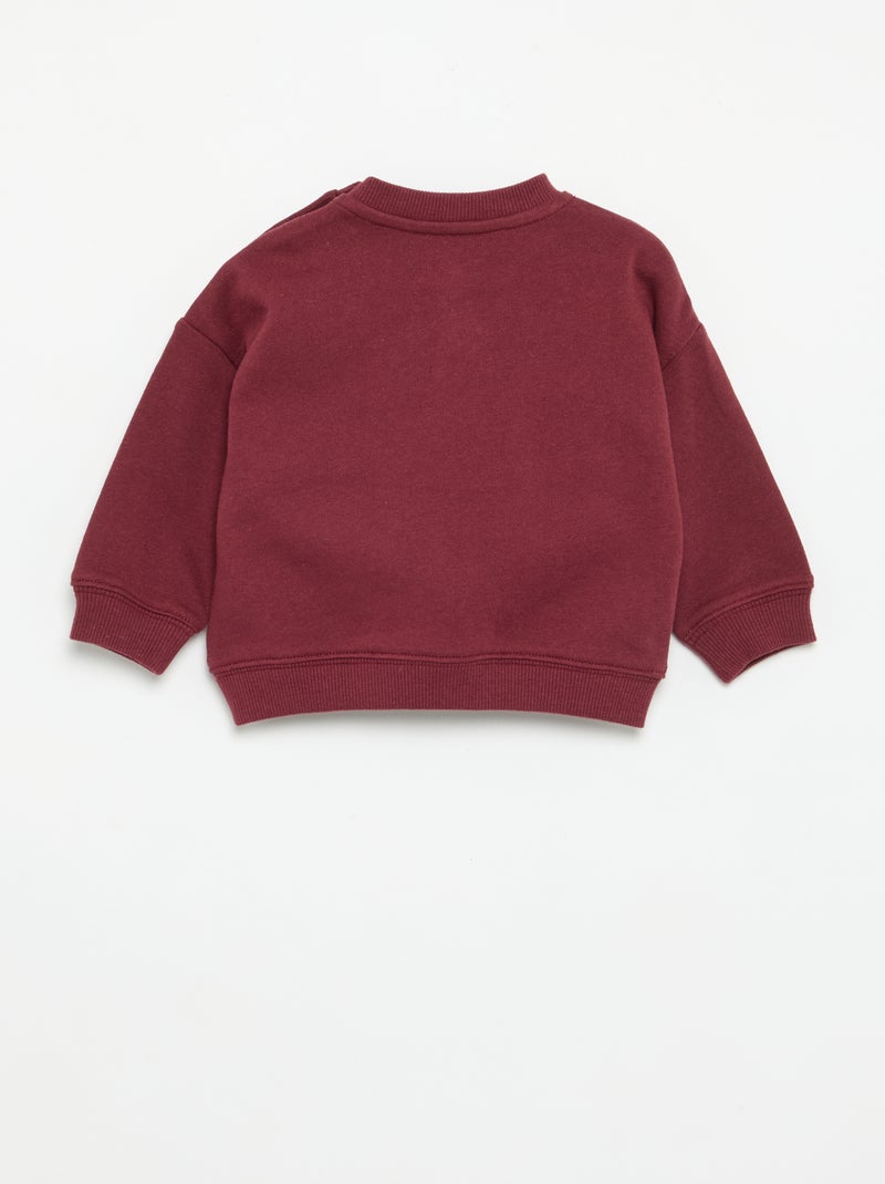 Effen 'Marvei' sweatshirt met lange mouwen Rood - Kiabi