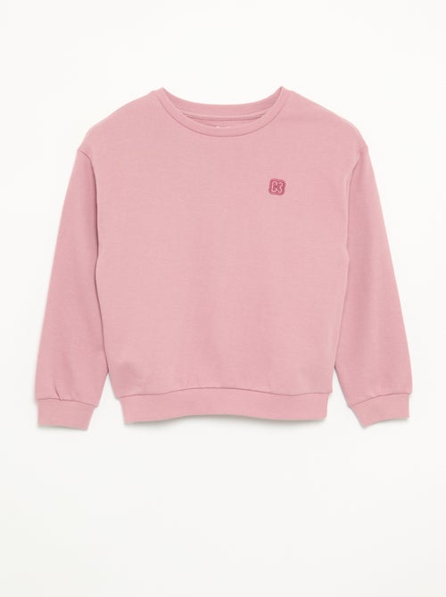 Effen meisjes sweater van ongeborsteld molton - Kiabi - Kiabi