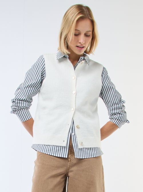 Effen mouwloos vest - Kiabi