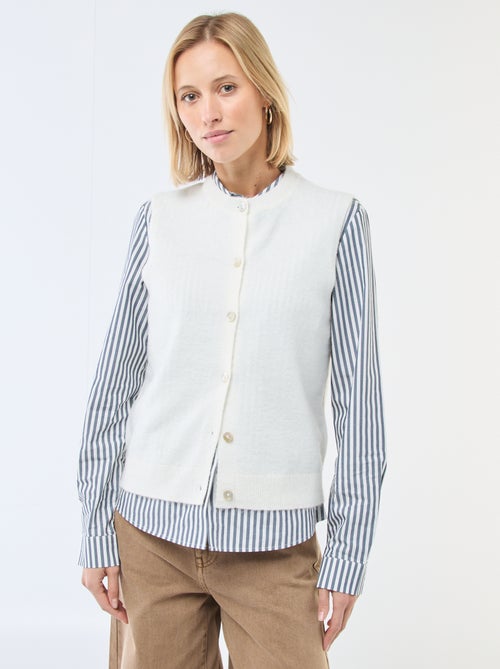 Effen mouwloos vest - Kiabi