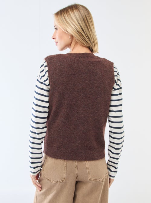 Effen mouwloos vest - Kiabi