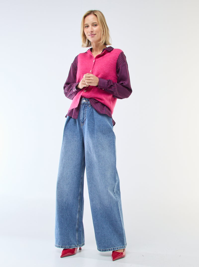Effen mouwloos vest Rose - Kiabi