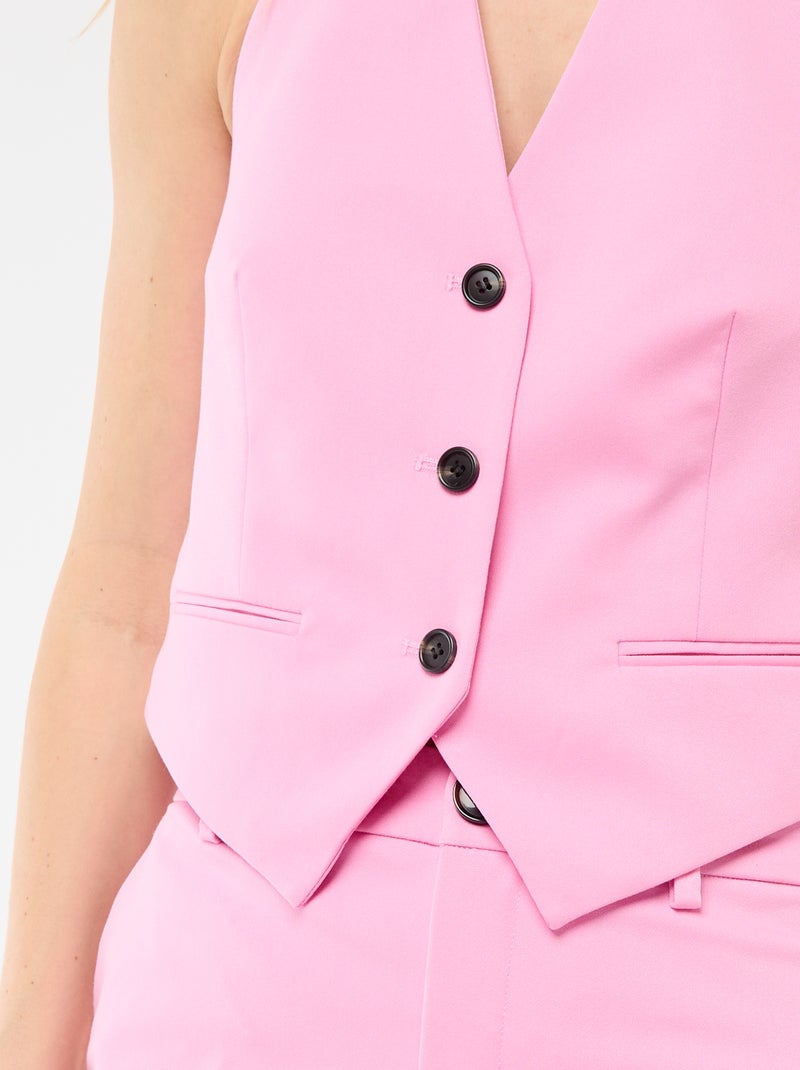 Effen mouwloze blazer met open rug Rose - Kiabi