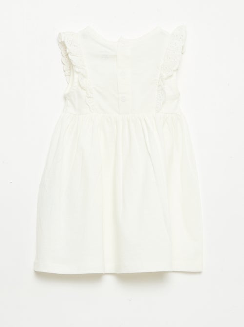 Effen mouwloze 'Disney'-jurk met volant op het borstpand - Kiabi