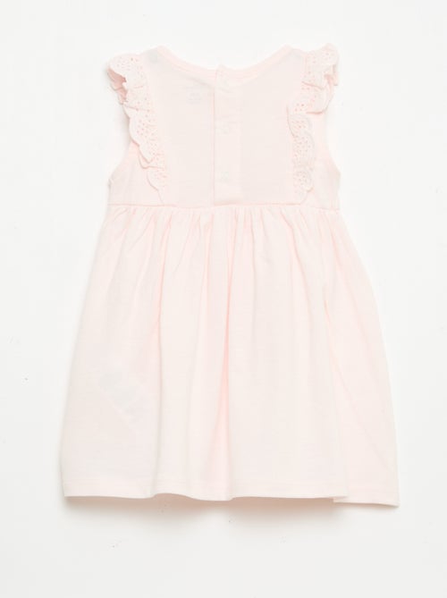 Effen mouwloze 'Disney'-jurk met volant op het borststuk - Kiabi