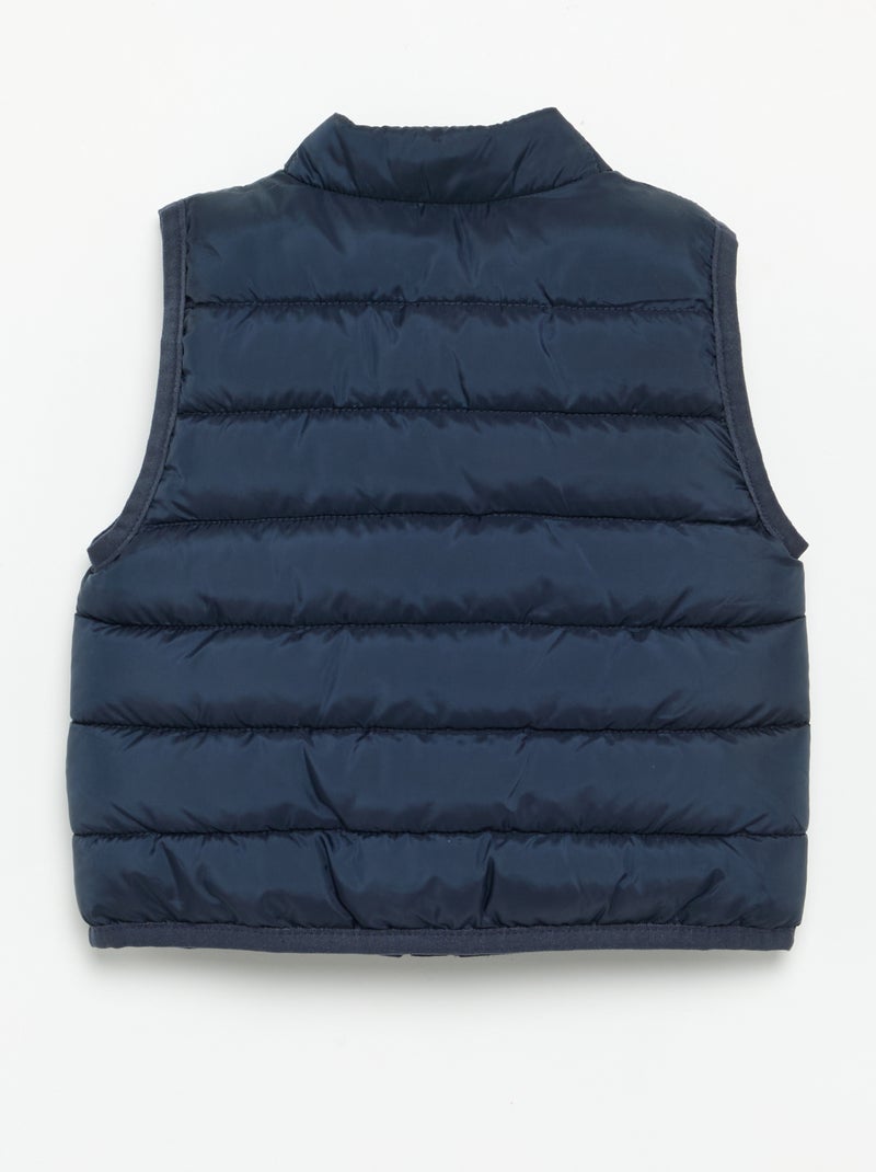 Effen mouwloze gewatteerde bodywarmer Blauw - Kiabi