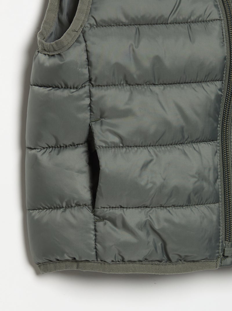 Effen mouwloze gewatteerde bodywarmer Groen - Kiabi