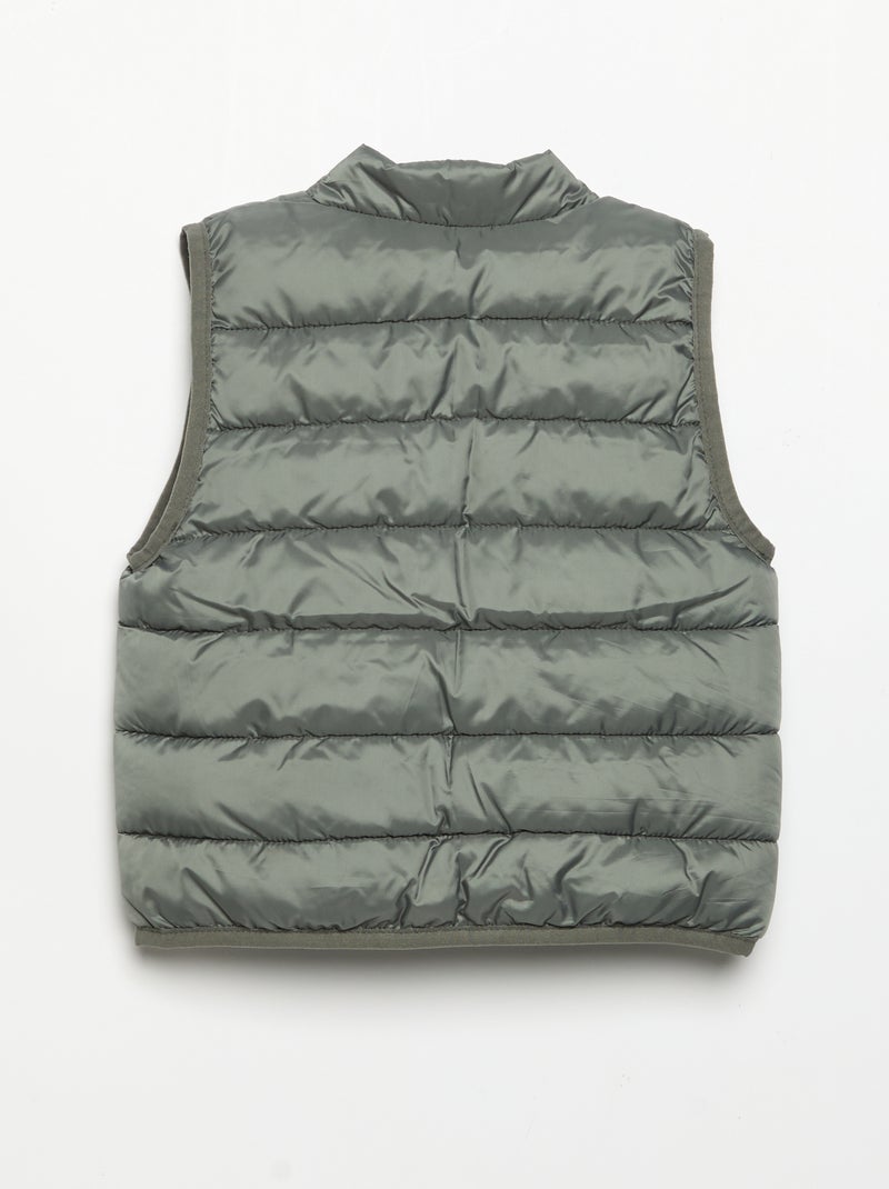 Effen mouwloze gewatteerde bodywarmer Groen - Kiabi