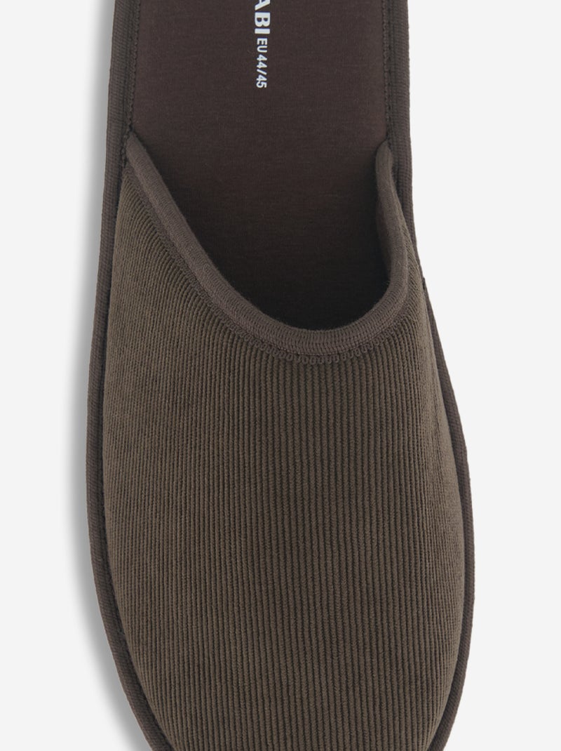 Effen muilpantoffels Bruin - Kiabi