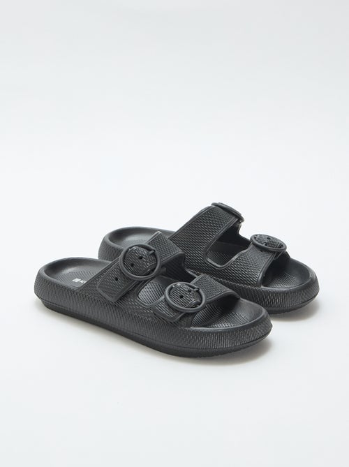 Effen muiltjes met dubbele bandjes - Kiabi